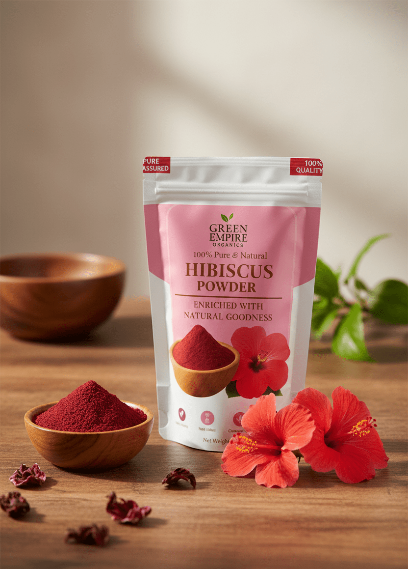 Ayurvedic Hair Cleansing & Growth Kit: Bhringraj, Amla, Reetha & Hibiscus 4 - in - 1 Powder Combo - Green Empire Organics