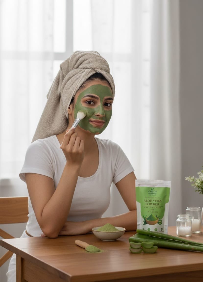 Green Empire Organics – 100% Pure Aloe Vera Powder Soothing • Hydrating • Healing • Ultra - Fine Botanical Care (100 g) - Green Empire Organics