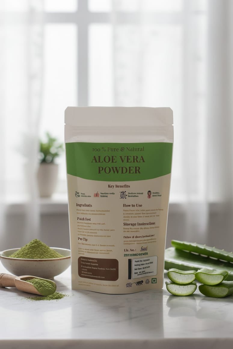 Green Empire Organics – 100% Pure Aloe Vera Powder Soothing • Hydrating • Healing • Ultra - Fine Botanical Care (100 g) - Green Empire Organics