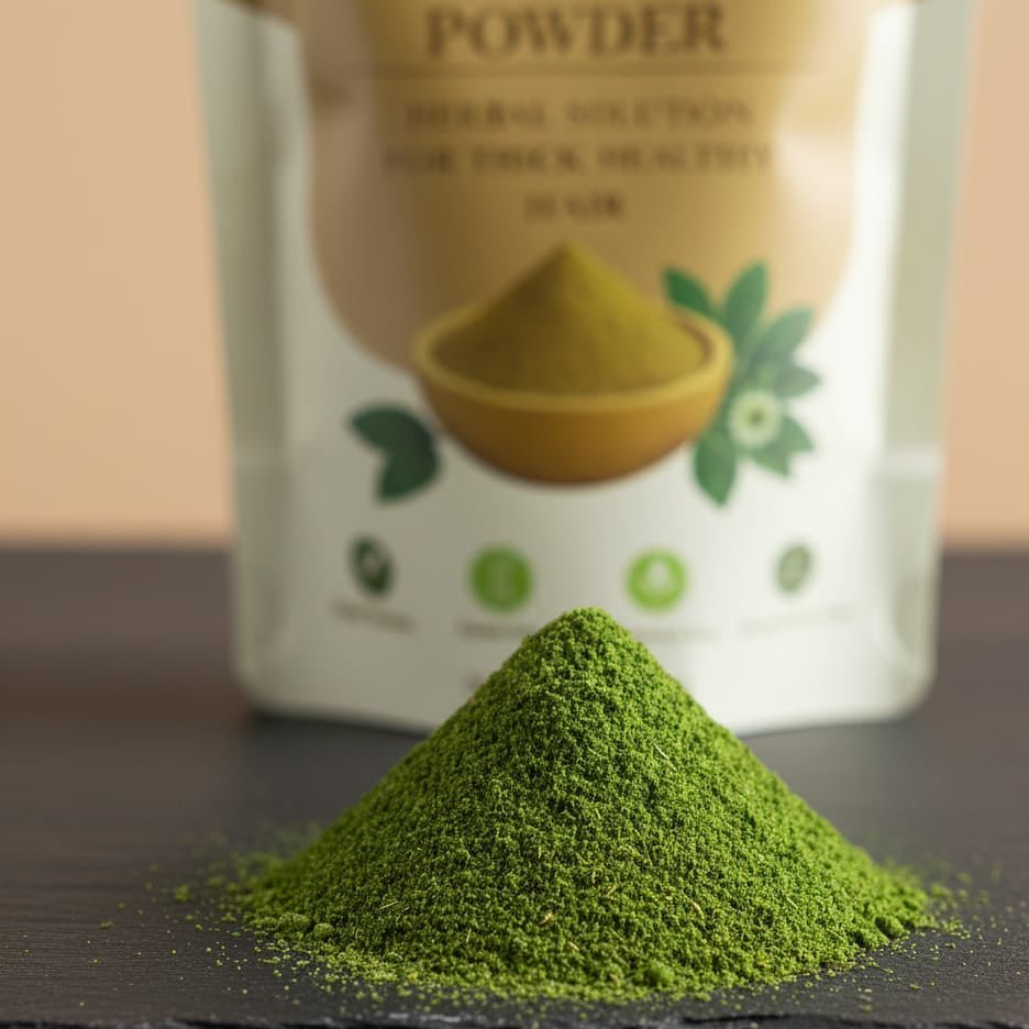 Green Empire Organics – 100% Pure Bhringraj powder Hair Growth • Scalp Nourishment • Ayurvedic Strengthening ( 100 g ) - Green Empire Organics