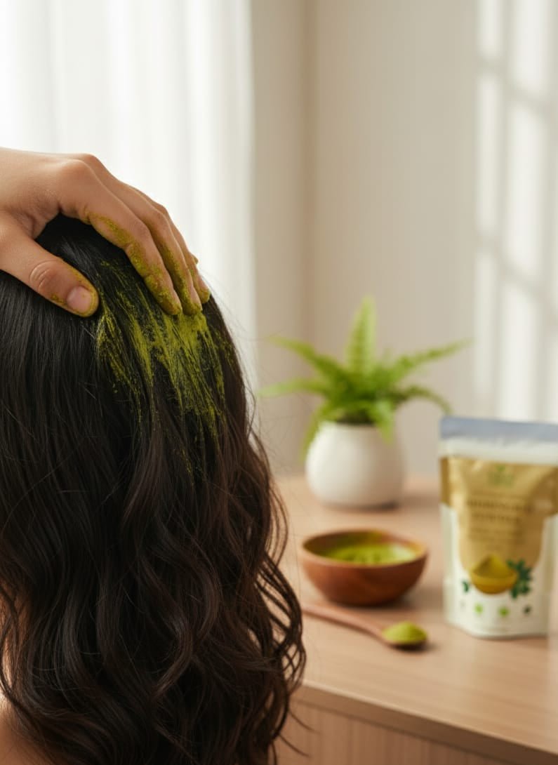 Green Empire Organics – 100% Pure Bhringraj powder Hair Growth • Scalp Nourishment • Ayurvedic Strengthening ( 100 g ) - Green Empire Organics