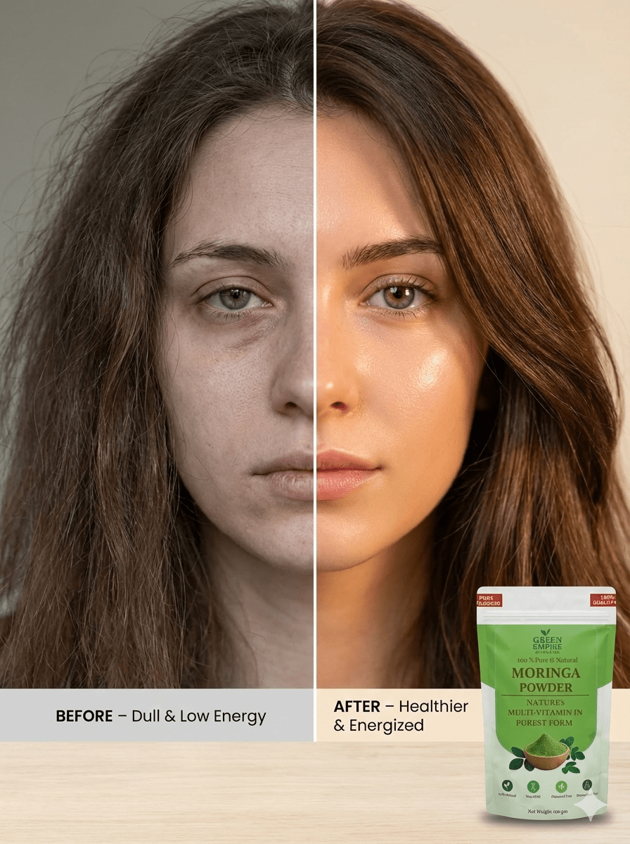 Green Empire Organics – 100% Pure Moringa Leaf Powder Superfood Nutrition • Immunity Boost • Daily Wellness Support (100 g) - Green Empire Organics