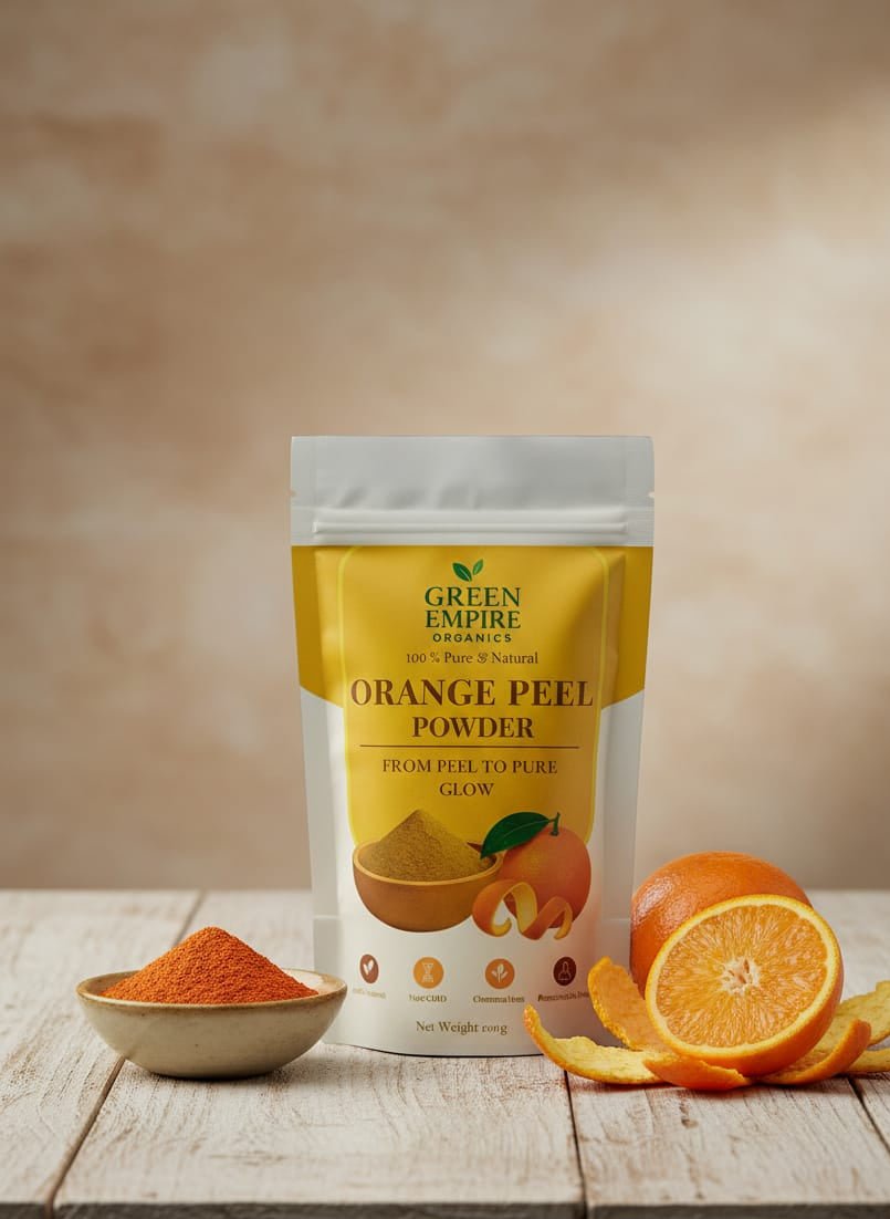 Green Empire Organics – 100% Pure Orange Peel Powder Brightening • Pigmentation Control • Oil Balancing • Vitamin C Rich - Green Empire Organics