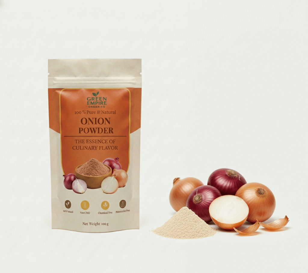 Green Empire Organics – Pure Onion Powder (100% Natural, Aromatic & Finely Ground) - Green Empire Organics