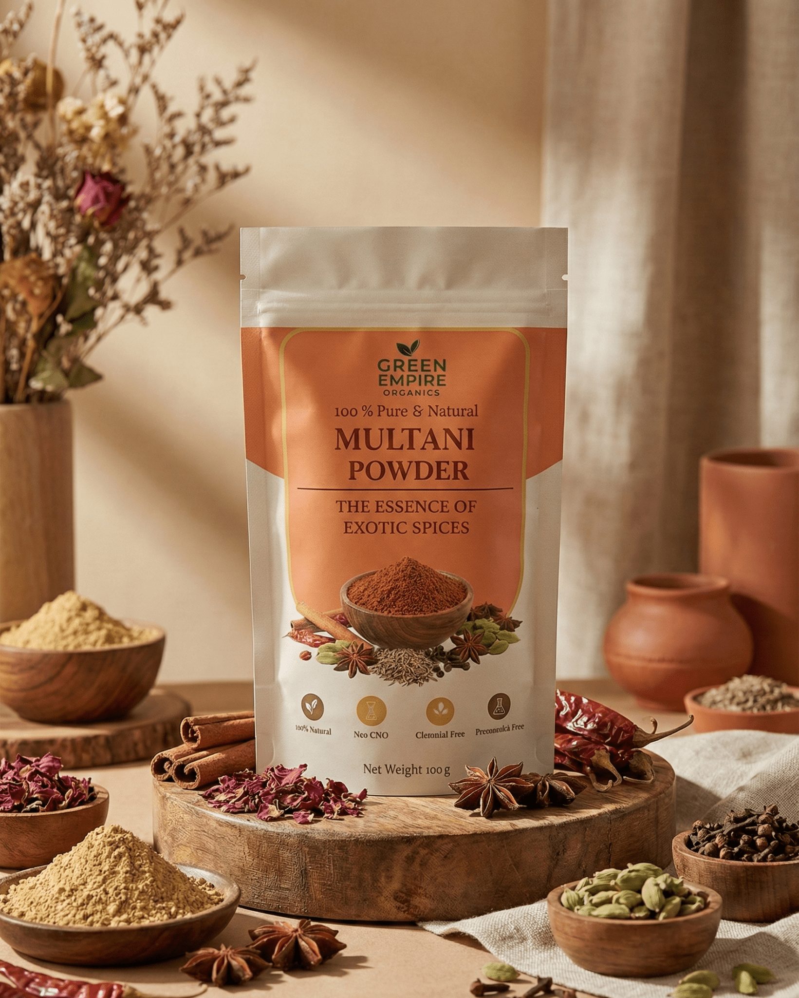 Multani Masala Powder – Traditional Indian Spice Mix for Flavorful Cooking (100g) - Green Empire Organics